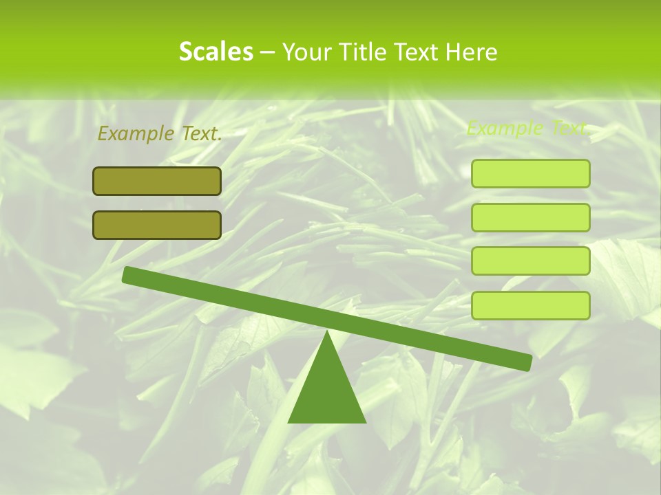 A Pile Of Green Leaves With The Words Name Of Presentation PowerPoint Template