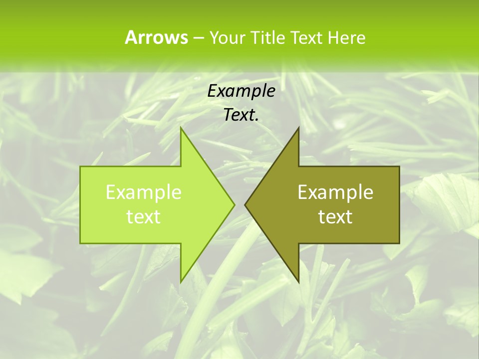 A Pile Of Green Leaves With The Words Name Of Presentation PowerPoint Template