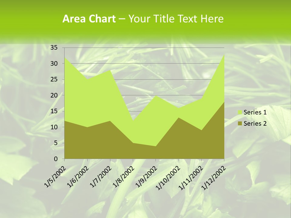 A Pile Of Green Leaves With The Words Name Of Presentation PowerPoint Template