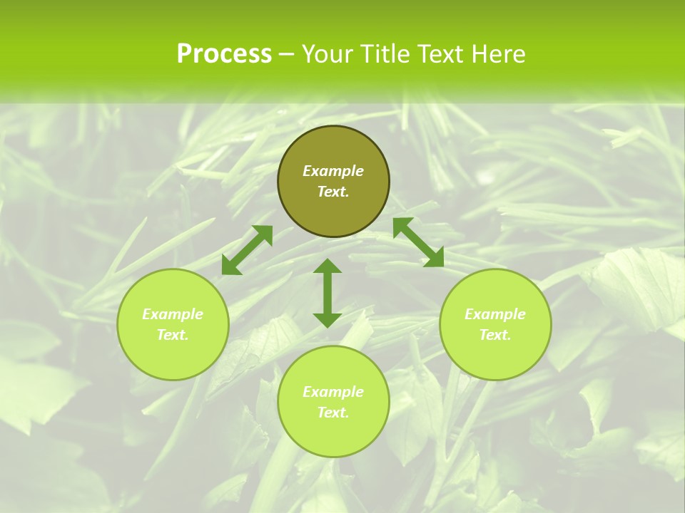 A Pile Of Green Leaves With The Words Name Of Presentation PowerPoint Template