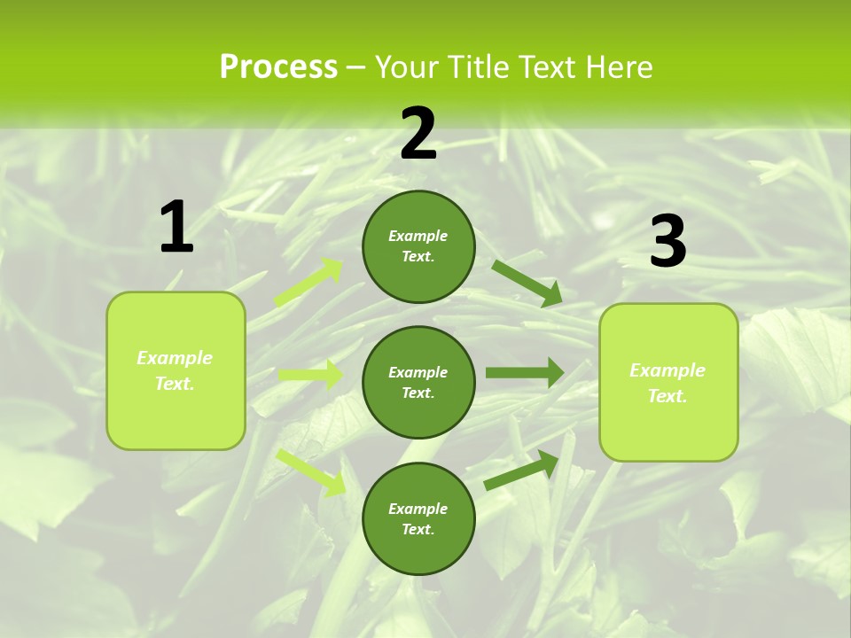 A Pile Of Green Leaves With The Words Name Of Presentation PowerPoint Template