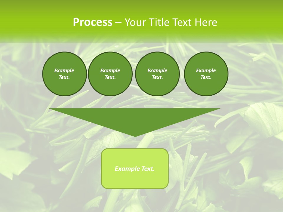 A Pile Of Green Leaves With The Words Name Of Presentation PowerPoint Template