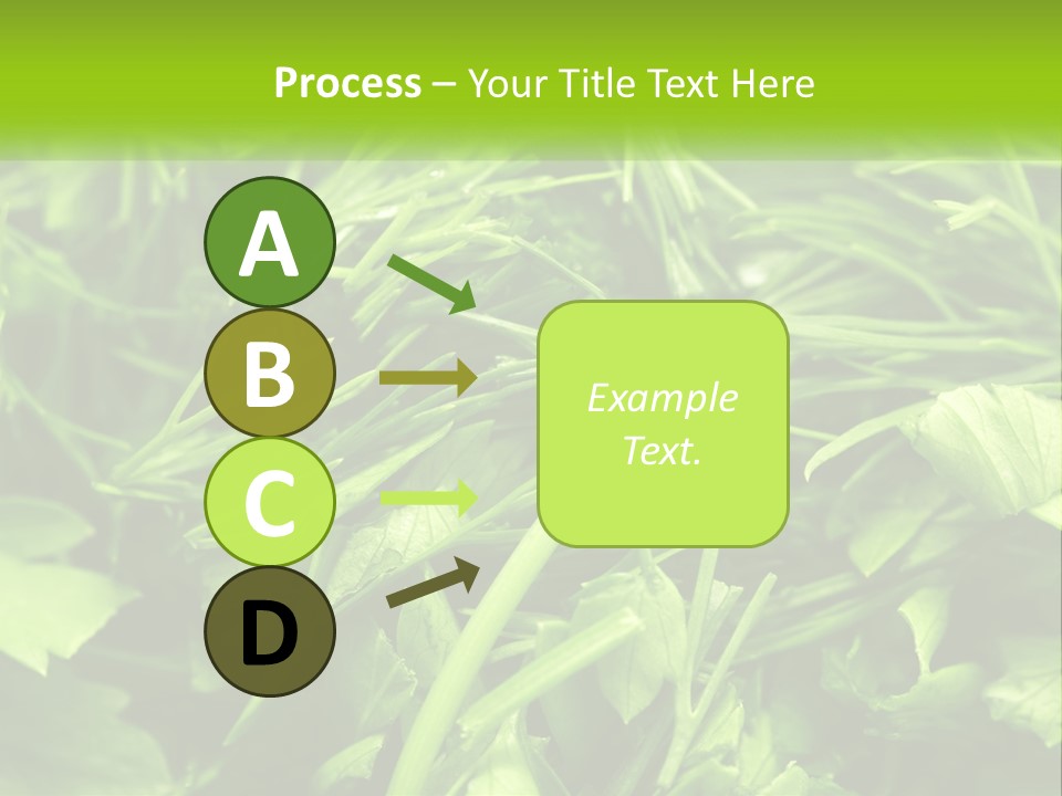 A Pile Of Green Leaves With The Words Name Of Presentation PowerPoint Template