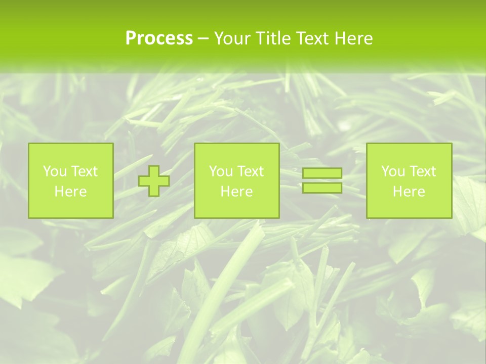 A Pile Of Green Leaves With The Words Name Of Presentation PowerPoint Template