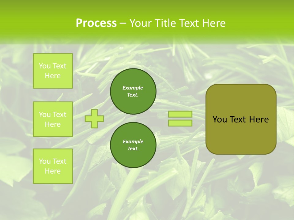 A Pile Of Green Leaves With The Words Name Of Presentation PowerPoint Template
