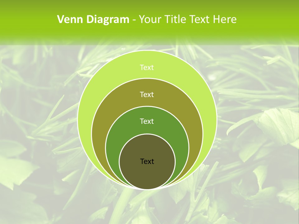 A Pile Of Green Leaves With The Words Name Of Presentation PowerPoint Template