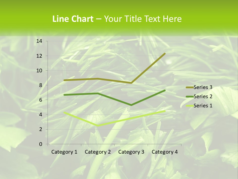 A Pile Of Green Leaves With The Words Name Of Presentation PowerPoint Template
