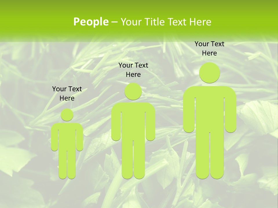 A Pile Of Green Leaves With The Words Name Of Presentation PowerPoint Template