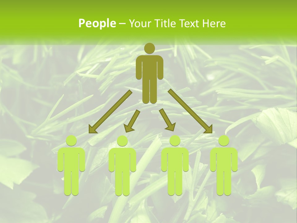 A Pile Of Green Leaves With The Words Name Of Presentation PowerPoint Template