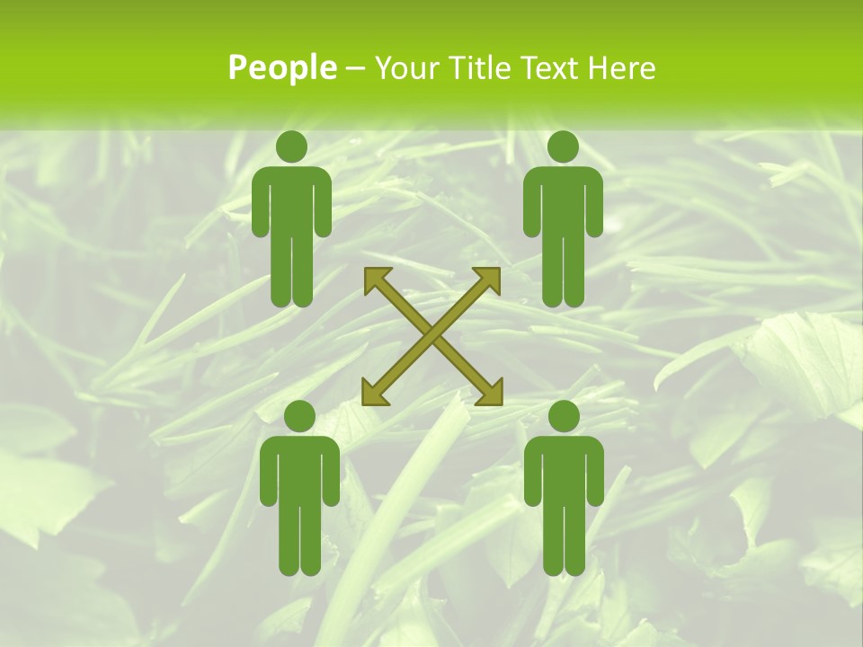 A Pile Of Green Leaves With The Words Name Of Presentation PowerPoint Template