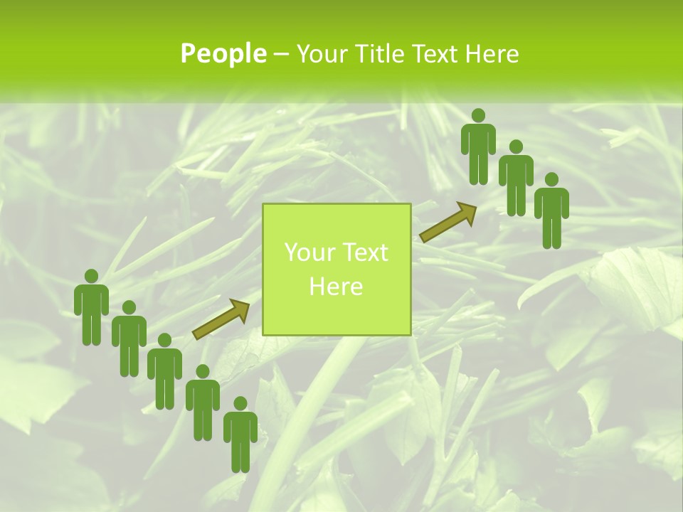A Pile Of Green Leaves With The Words Name Of Presentation PowerPoint Template