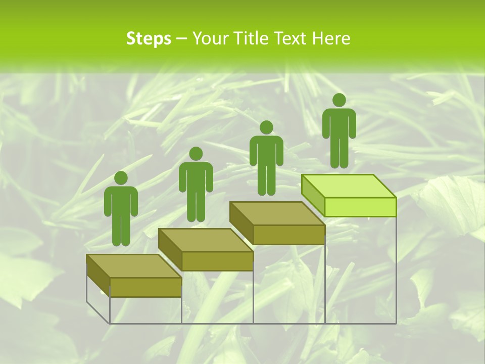 A Pile Of Green Leaves With The Words Name Of Presentation PowerPoint Template