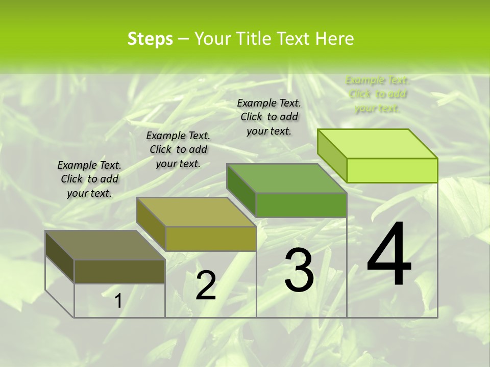 A Pile Of Green Leaves With The Words Name Of Presentation PowerPoint Template