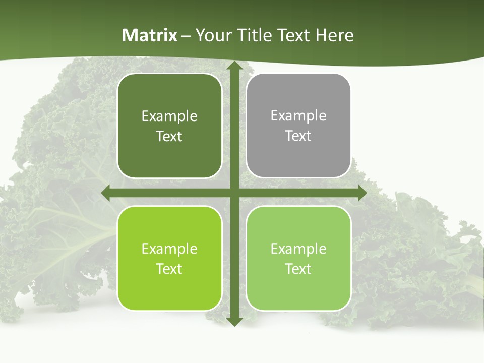 A Pile Of Green Leafy Vegetables On A White Background PowerPoint Template