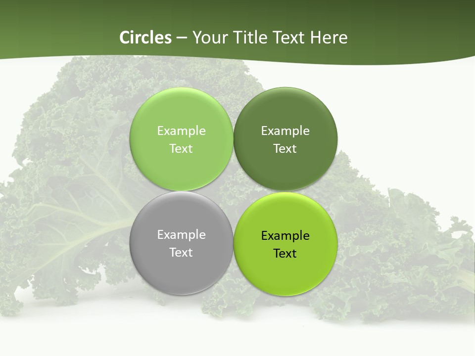 A Pile Of Green Leafy Vegetables On A White Background PowerPoint Template