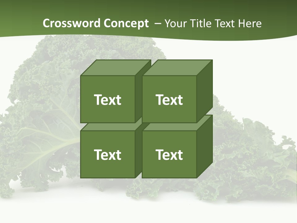 A Pile Of Green Leafy Vegetables On A White Background PowerPoint Template