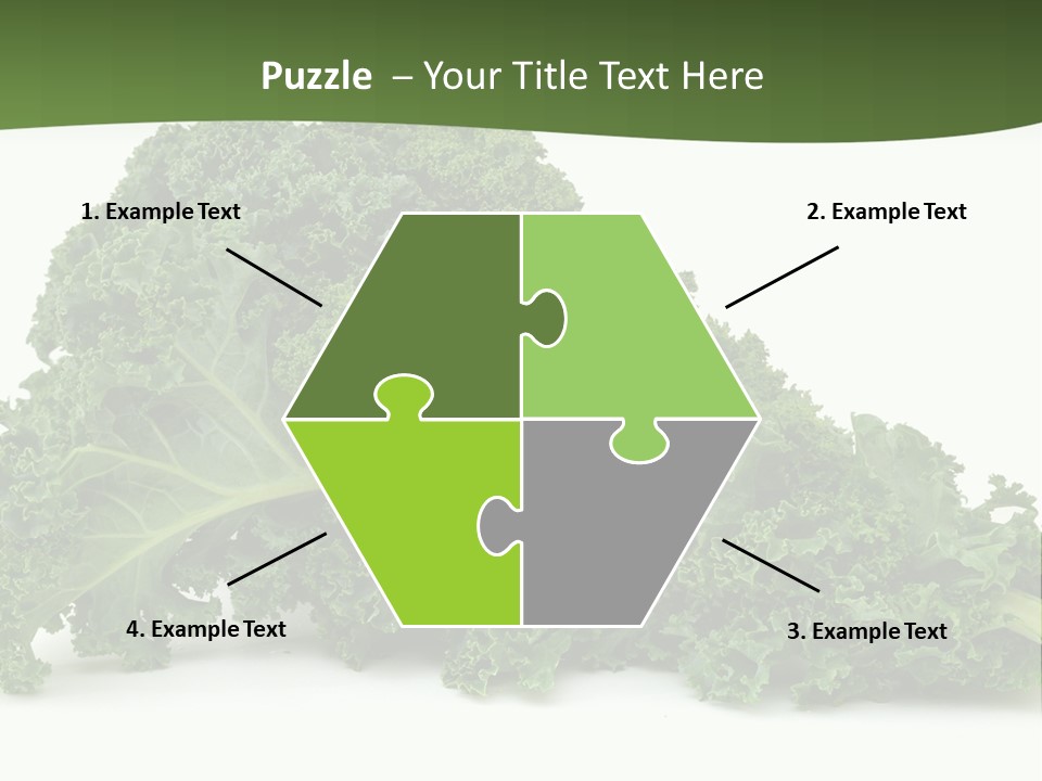 A Pile Of Green Leafy Vegetables On A White Background PowerPoint Template