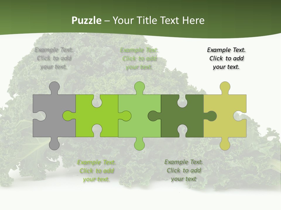 A Pile Of Green Leafy Vegetables On A White Background PowerPoint Template