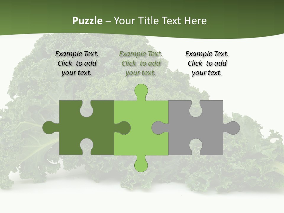 A Pile Of Green Leafy Vegetables On A White Background PowerPoint Template