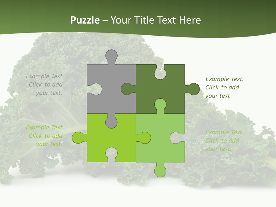 A Pile Of Green Leafy Vegetables On A White Background PowerPoint Template