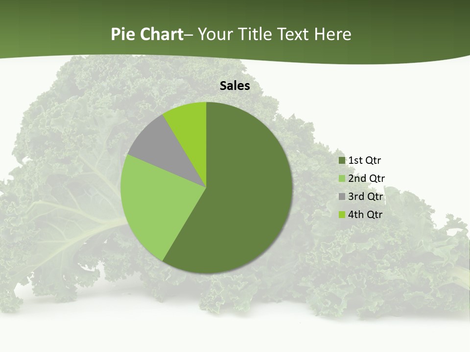 A Pile Of Green Leafy Vegetables On A White Background PowerPoint Template