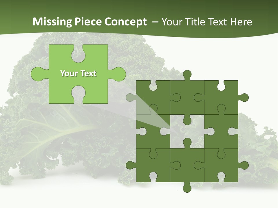 A Pile Of Green Leafy Vegetables On A White Background PowerPoint Template