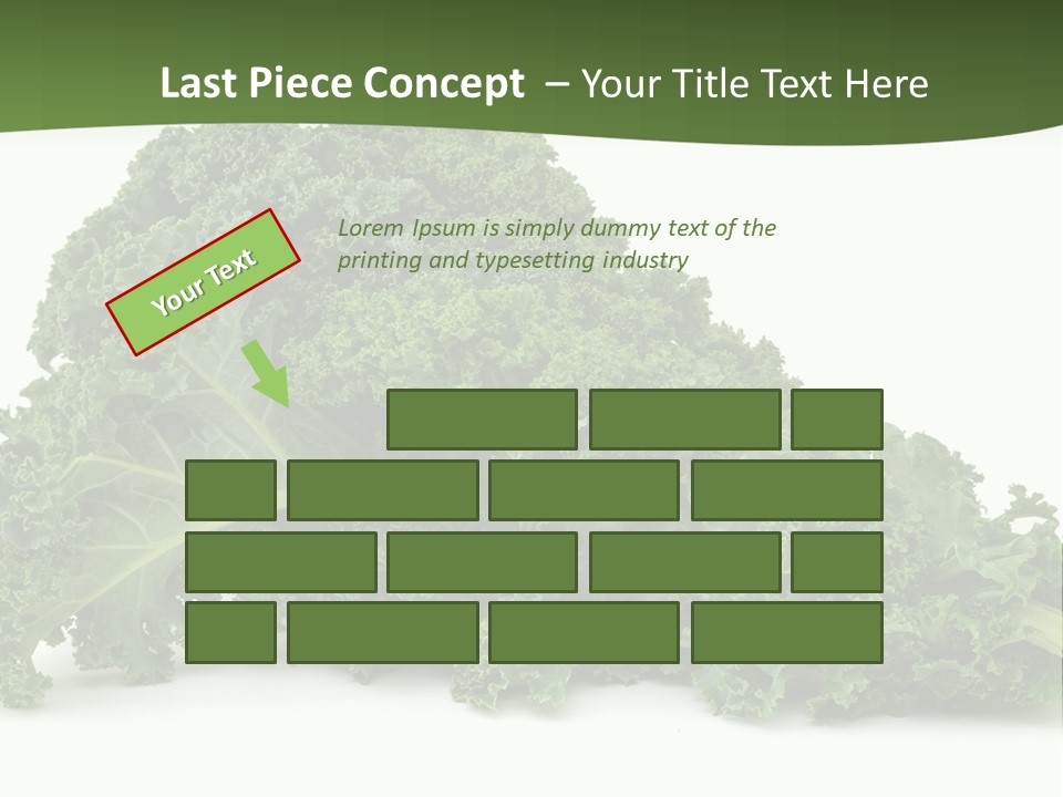 A Pile Of Green Leafy Vegetables On A White Background PowerPoint Template