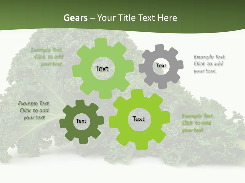 A Pile Of Green Leafy Vegetables On A White Background PowerPoint Template