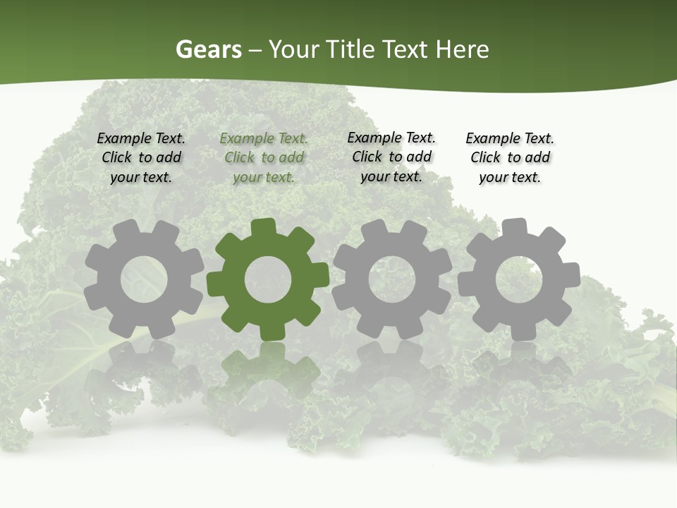 A Pile Of Green Leafy Vegetables On A White Background PowerPoint Template