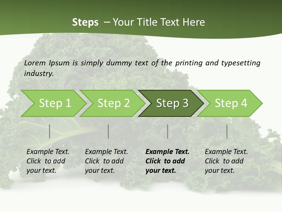 A Pile Of Green Leafy Vegetables On A White Background PowerPoint Template