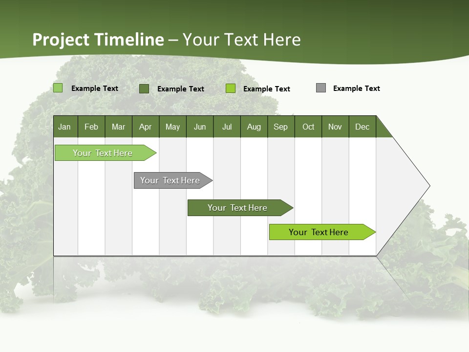 A Pile Of Green Leafy Vegetables On A White Background PowerPoint Template