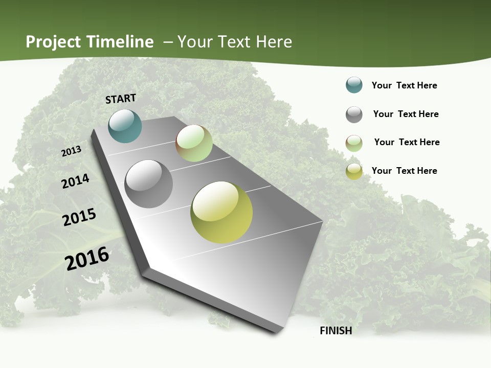 A Pile Of Green Leafy Vegetables On A White Background PowerPoint Template