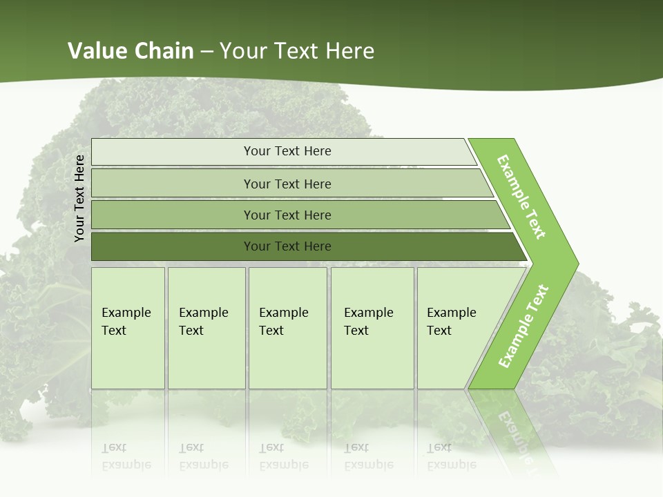 A Pile Of Green Leafy Vegetables On A White Background PowerPoint Template