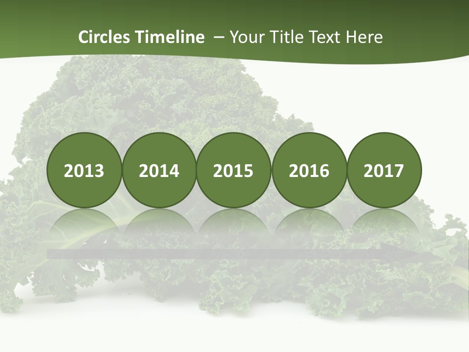 A Pile Of Green Leafy Vegetables On A White Background PowerPoint Template