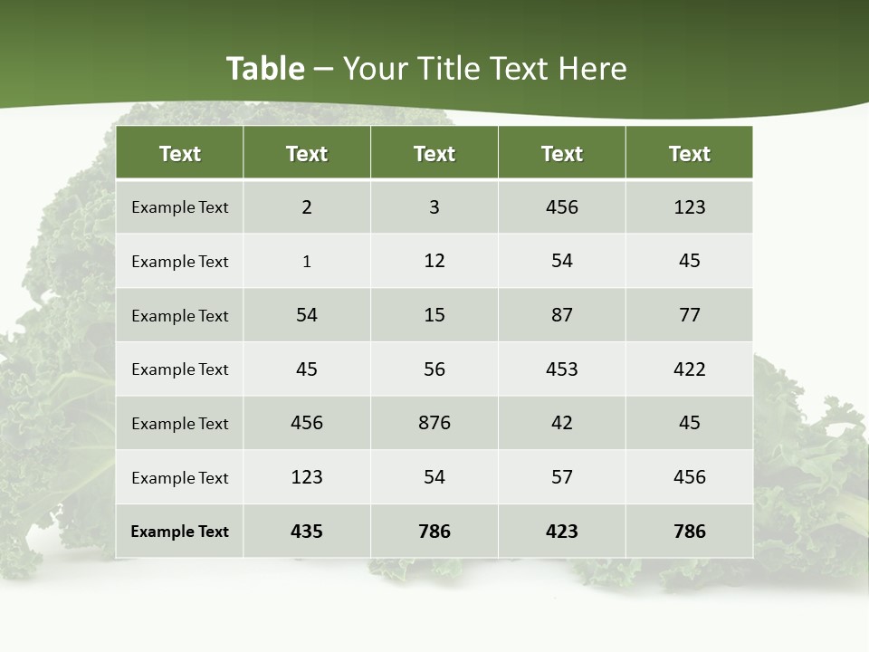 A Pile Of Green Leafy Vegetables On A White Background PowerPoint Template