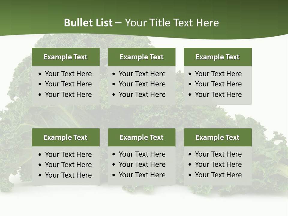 A Pile Of Green Leafy Vegetables On A White Background PowerPoint Template