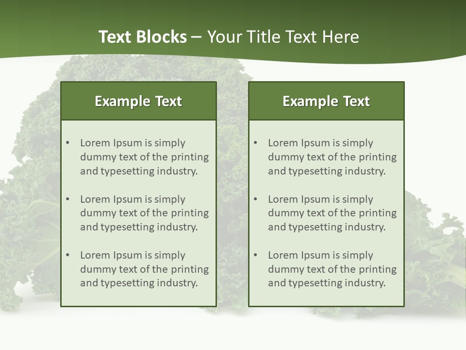 A Pile Of Green Leafy Vegetables On A White Background PowerPoint Template
