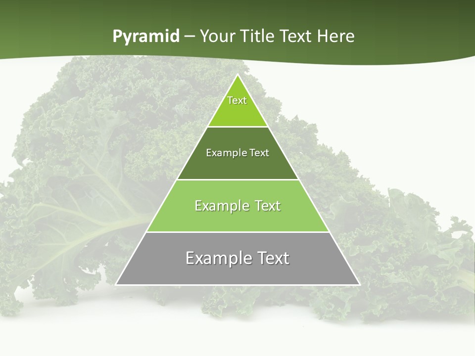 A Pile Of Green Leafy Vegetables On A White Background PowerPoint Template