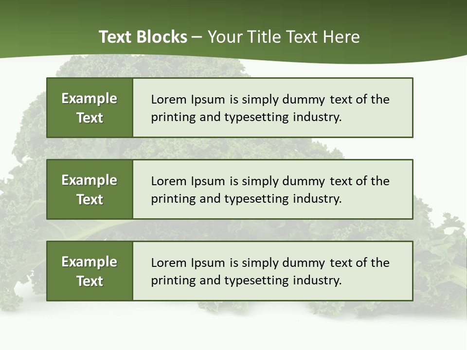 A Pile Of Green Leafy Vegetables On A White Background PowerPoint Template
