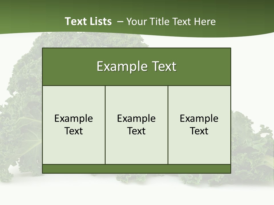 A Pile Of Green Leafy Vegetables On A White Background PowerPoint Template