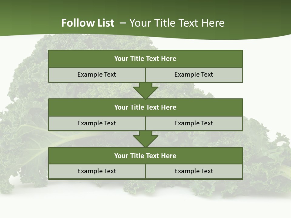 A Pile Of Green Leafy Vegetables On A White Background PowerPoint Template