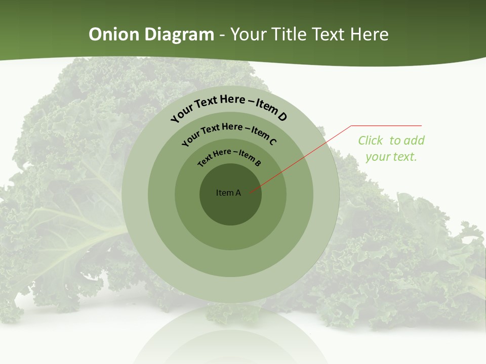 A Pile Of Green Leafy Vegetables On A White Background PowerPoint Template