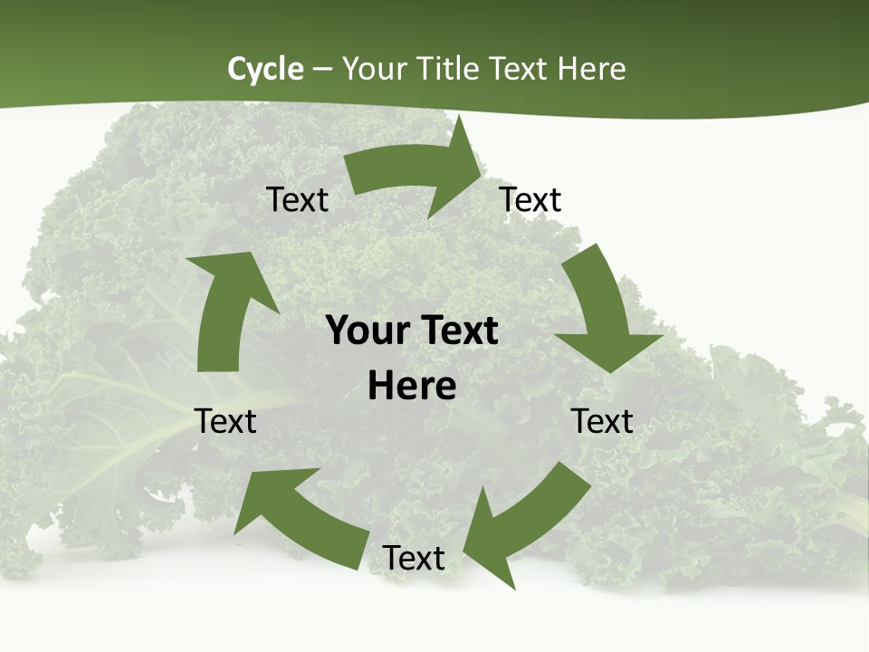 A Pile Of Green Leafy Vegetables On A White Background PowerPoint Template