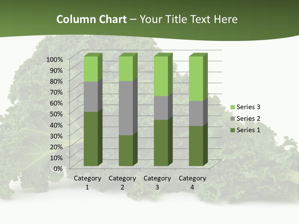 A Pile Of Green Leafy Vegetables On A White Background PowerPoint Template