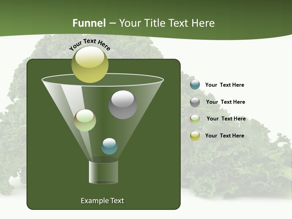 A Pile Of Green Leafy Vegetables On A White Background PowerPoint Template