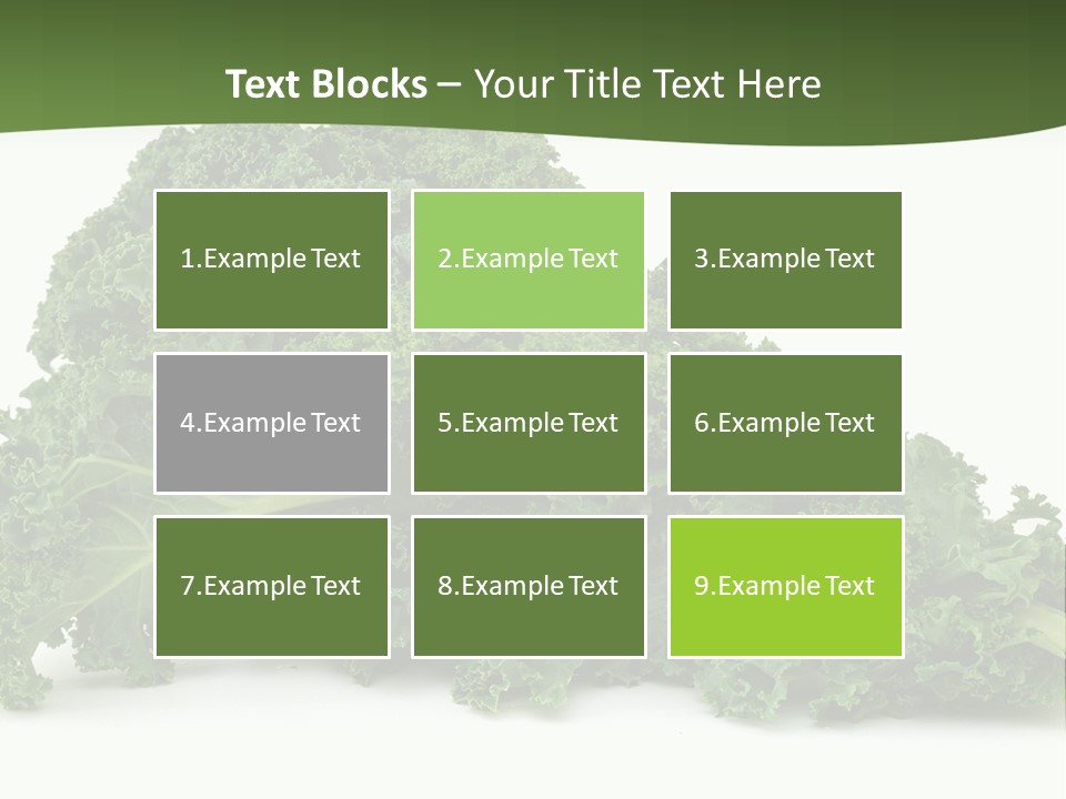 A Pile Of Green Leafy Vegetables On A White Background PowerPoint Template