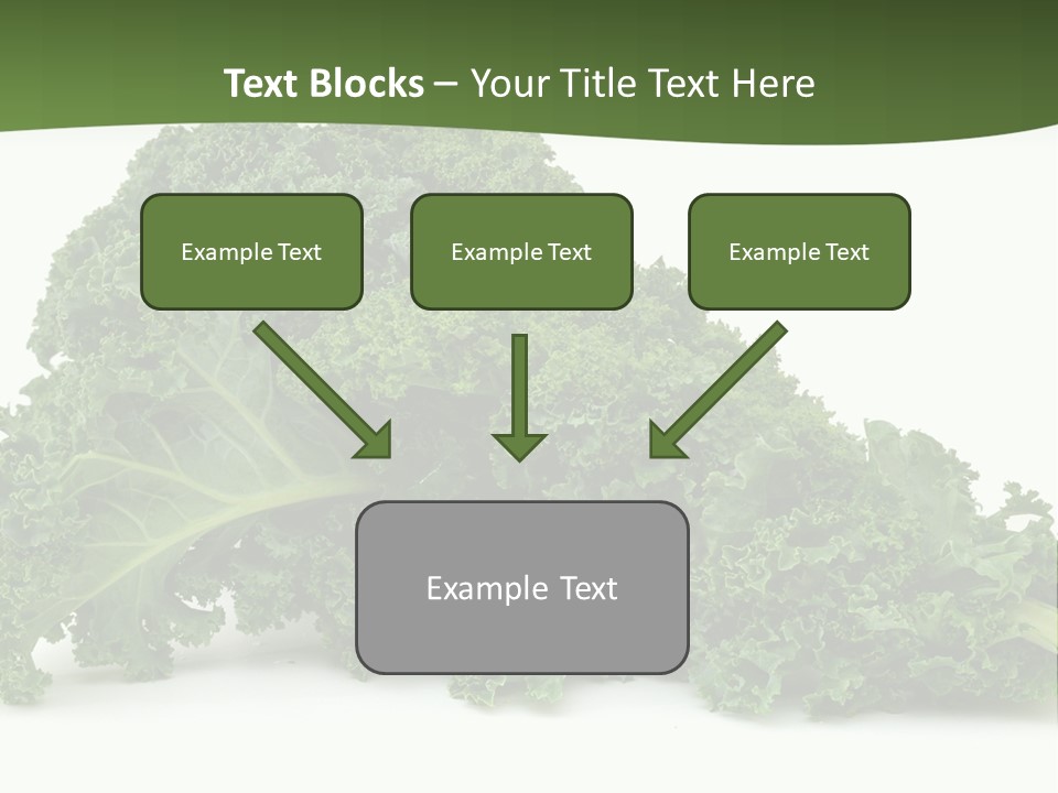 A Pile Of Green Leafy Vegetables On A White Background PowerPoint Template