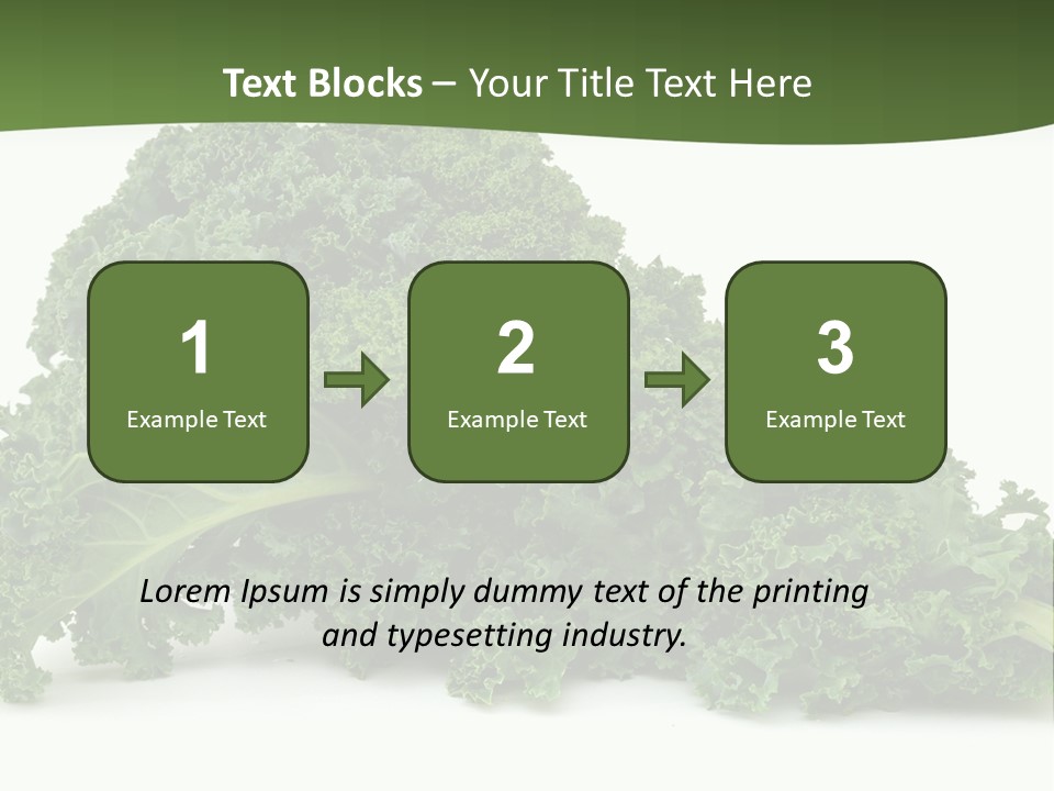 A Pile Of Green Leafy Vegetables On A White Background PowerPoint Template