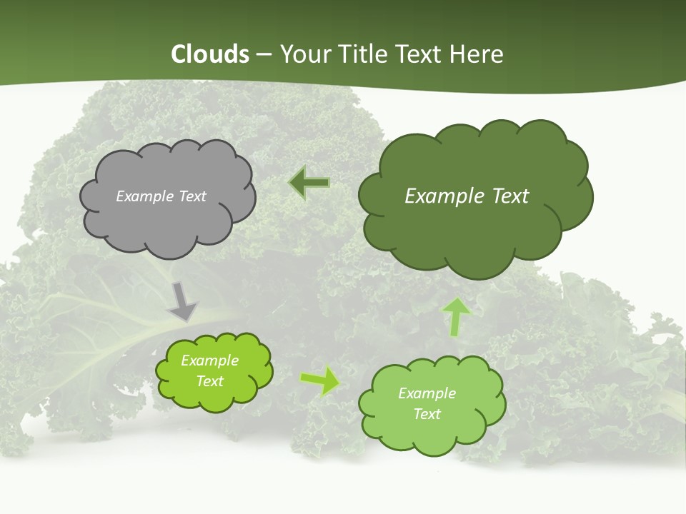 A Pile Of Green Leafy Vegetables On A White Background PowerPoint Template