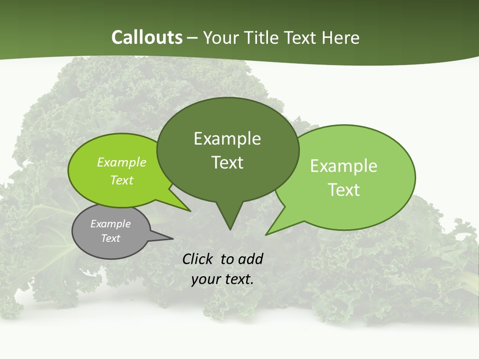 A Pile Of Green Leafy Vegetables On A White Background PowerPoint Template